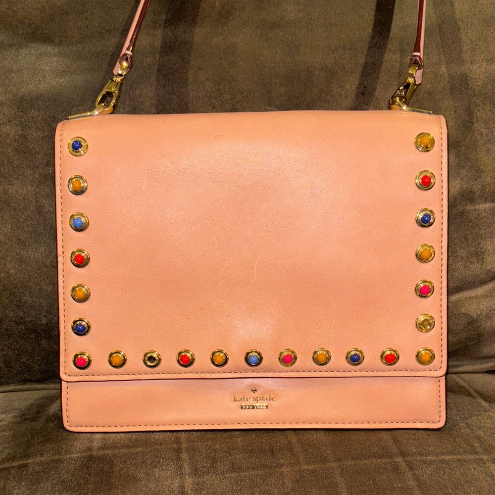 Kate Spade Blush Bag with Multicolor Studs
